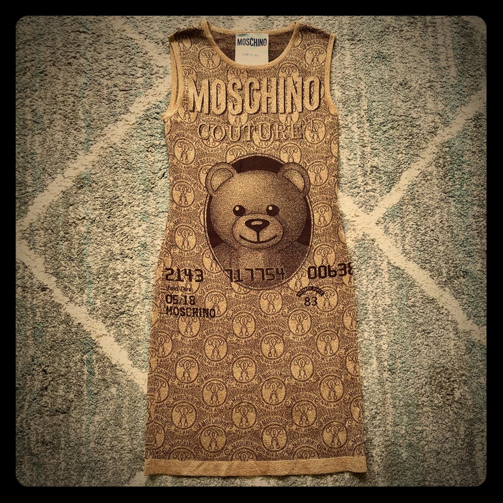 Moschino Couture bear sweater dress